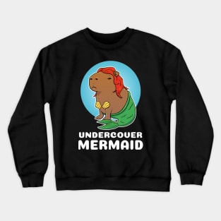 Undercover Mermaid Capybara Costume Crewneck Sweatshirt